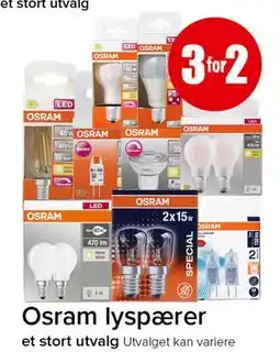 Spar Osram lyspærer tilbud
