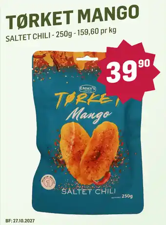 Emmy's Choice Tørket Mango Saltet Chili