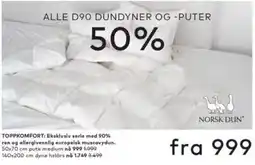 Skeidar D90 Dundyner Og -Puter tilbud