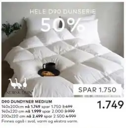 Skeidar D90 Dunyner Medium tilbud
