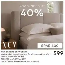 Skeidar Xov serene sengesett tilbud