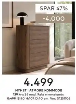 Skeidar Atmore Kommode tilbud