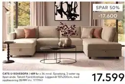 Skeidar CATS U-SOVESOFA tilbud