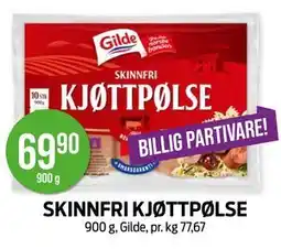 Kiwi SKINNFRI KJØTTPØLSE tilbud