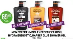 Kiwi MEN EXPERT HYDRA ENERGETIC CARBON, HYDRA ENERGETIC, BARBER CLUB SHOWER GEL tilbud