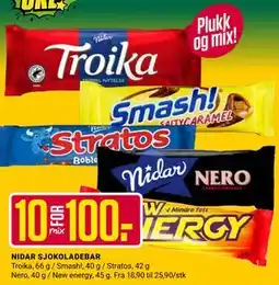 Europris NIDAR SJOKOLADEBAR tilbud