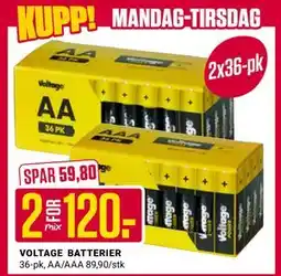 Europris Voltage batterier tilbud