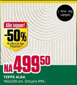 Europris TEPPE ALBA tilbud