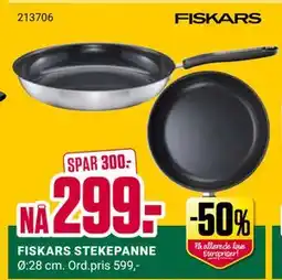 Europris FISKARS STEKEPANNE tilbud