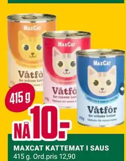 Europris MAXCAT KATTEMAT I SAUS tilbud