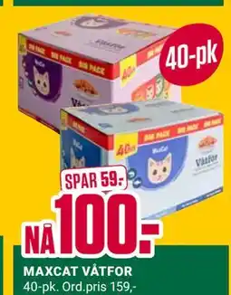 Europris MAXCAT VÅTFOR tilbud