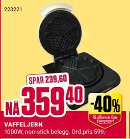 Europris VAFFELJERN tilbud