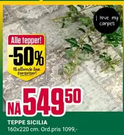Europris TEPPE SICILIA tilbud