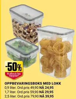 Europris OPPBEVARINGSBOKS MED LOKK tilbud