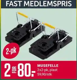 Europris MUSEFELLE, Medlemspris tilbud