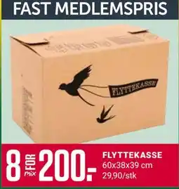 Europris FLYTTEKASSE, Medlemspris tilbud