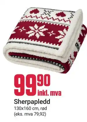 Europris Sherpapledd tilbud