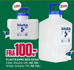 Europris PLASTKANNE MED KRAN tilbud