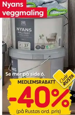 Rusta Nyans veggmaling tilbud