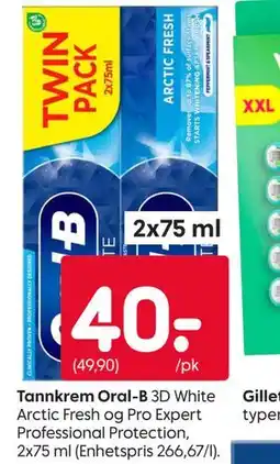 Rusta Tannkrem Oral-B tilbud