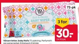 Rusta Våtservietter, baby NoFo tilbud