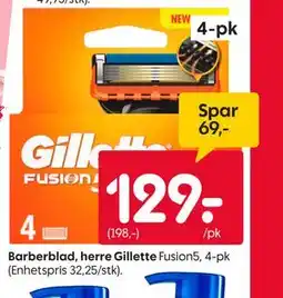 Rusta Barberblad, herre Gillette Fusion5, 4-pk tilbud