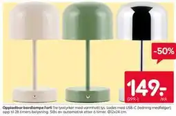 Rusta Oppladbar bordlampe Forli tilbud