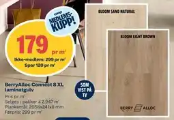 Obs Bygg BerryAlloc Connect 8 XL laminatgulv tilbud