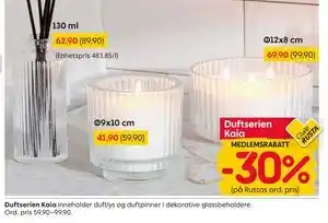 Rusta Duftserien Kaia, Medlemspris tilbud