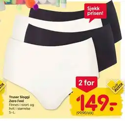 Rusta Truser Sloggi Zero Feel, Medlemspris tilbud