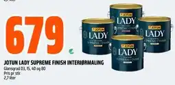 Obs Bygg JOTUN LADY SUPREME FINISH INTERIØRMALING tilbud