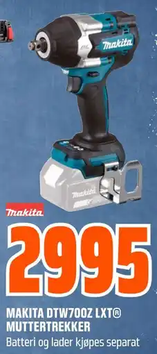 Obs Bygg MAKITA DTW700Z LXT MUTTERTREKKER tilbud