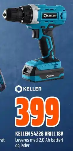 Obs Bygg KELLEN 54228 DRILL 18V tilbud