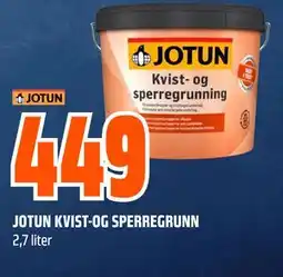 Obs Bygg JOTUN KVIST-OG SPERREGRUNN tilbud