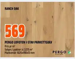 Obs Bygg PERGO LOFOTEN 1-STAV PARKETTGULV tilbud