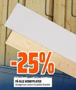 Obs Bygg PÅ ALLE HOBBYPLATER tilbud