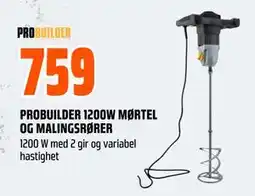 Obs Bygg PROBUILDER 1200W MØRTEL OG MALINGSRØRER tilbud