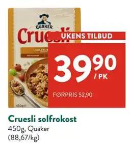 Jacobs Cruesli solfrokost tilbud