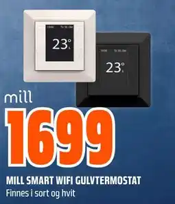 Obs Bygg MILL SMART WIFI GULVTERMOSTAT tilbud