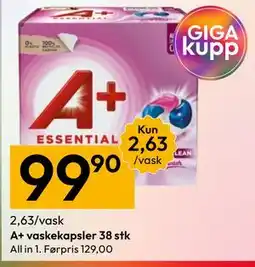Gigaboks A+ vaskekapsler 38 stk tilbud
