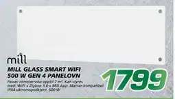 Coop Byggmix MILL GLASS SMART WIFI 500 W GEN 4 PANELOVN tilbud