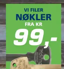 Coop Byggmix VI FILER NØKLER tilbud