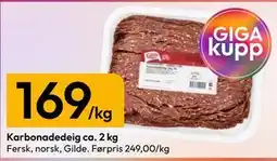 Gigaboks Karbonadedeig ca. 2 kg tilbud