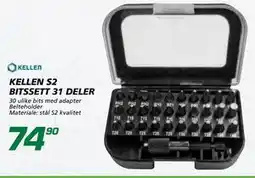 Coop Byggmix KELLEN S2 BITSSETT 31 DELER tilbud
