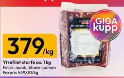 Gigaboks Ytrefilet storfe ca. 1 kg tilbud