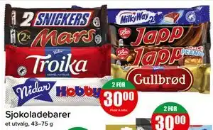 Spar Sjokoladebarer tilbud