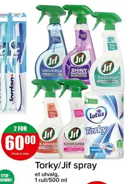 Spar Torky/Jif spray tilbud