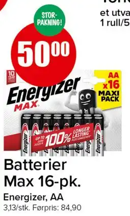 Spar Batterier Max 16-pk tilbud