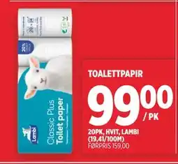 Meny TOALETTPAPIR tilbud