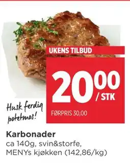 Meny Karbonader tilbud